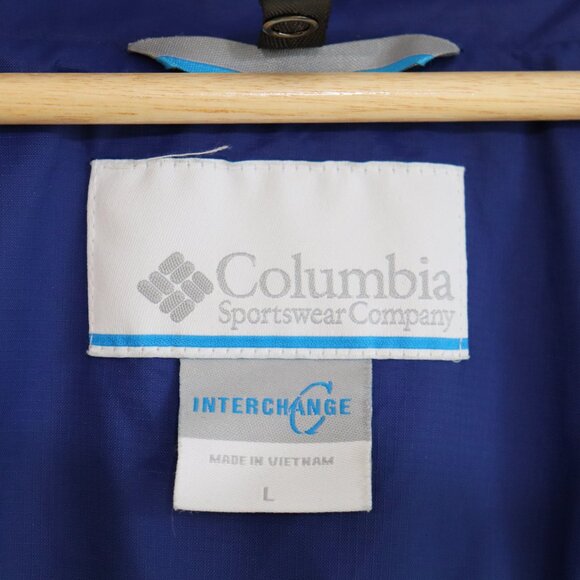 Columbia Interchange Jacket (No Liner) Blue Color Block Sz L Used - Picture 9 of 10